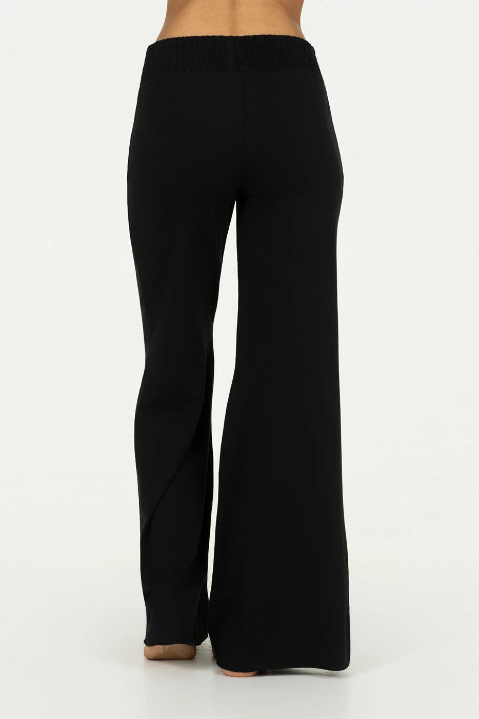 Pantalon de Yoga ou louge large et confortable Flow Summer -  Noir Onyx 3/5