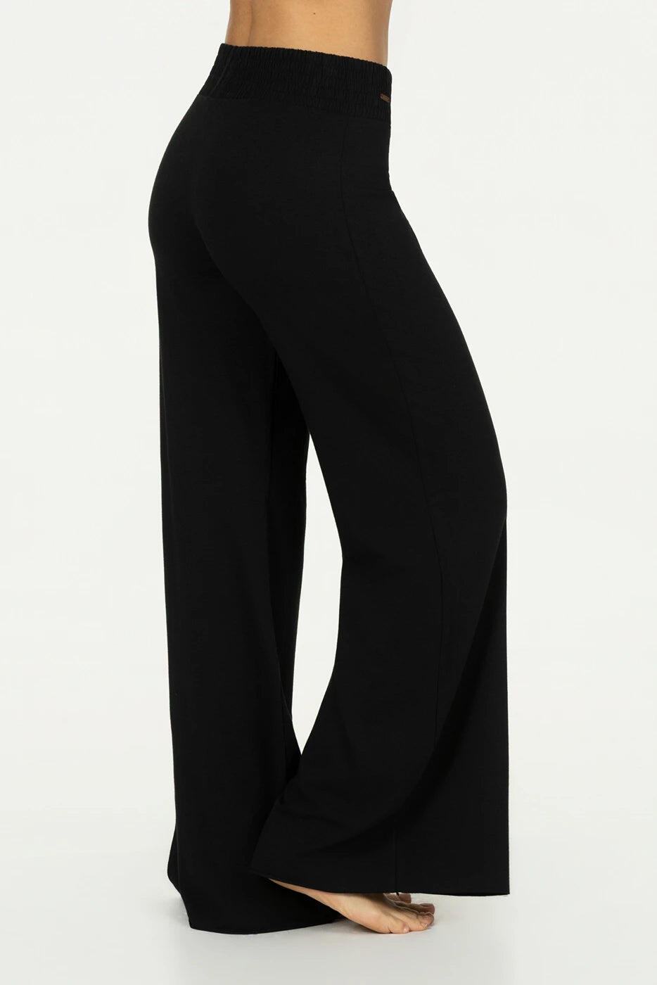 Pantalon de Yoga ou louge large et confortable Flow Summer -  Noir Onyx 2/5