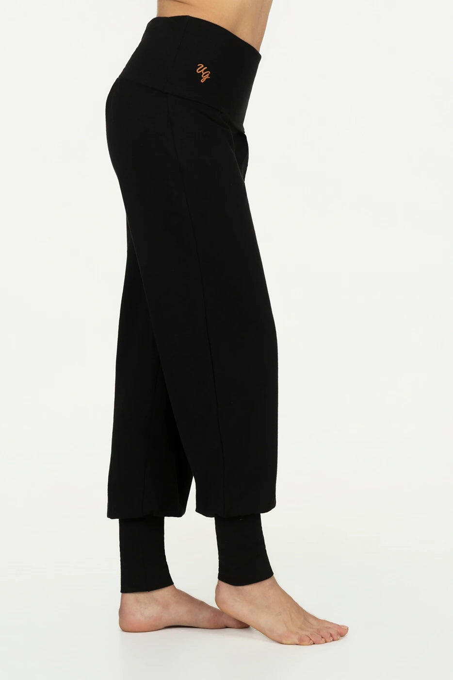 Pantalon de Yoga et Pilates Devi - Pantalon Aladdin ample confortable -Noir Onyx 2/5