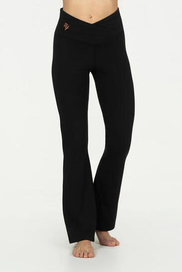 Flared envelope pants Aura - zwart