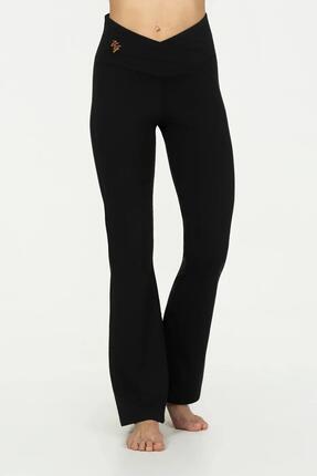 Flared envelope pants Aura - zwart
