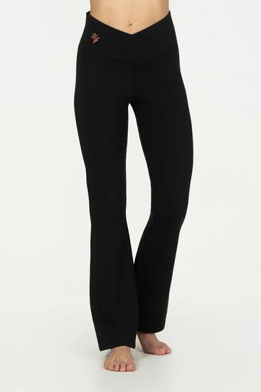 Flared envelope pants Aura - zwart
