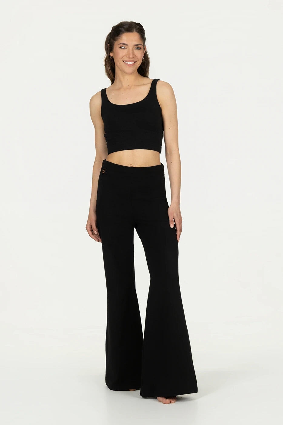 Pantalon de Yoga et Pilates tendance à coupe ample Maeve - Noir Onyx 4/5