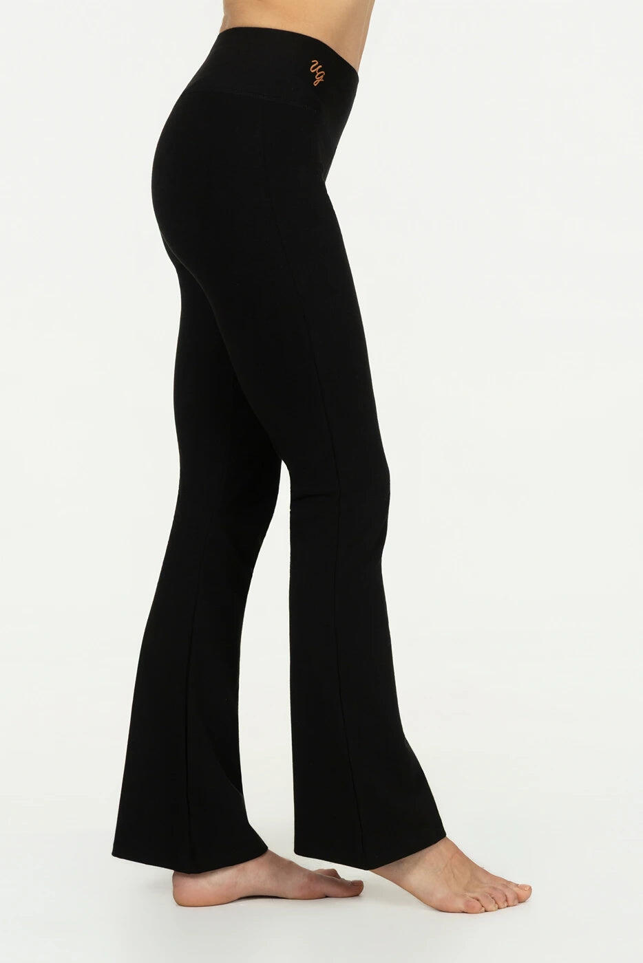 Pantalon de Yoga et Pilates Anandafied avec jambes évasées sur les hanches  Noir 2/5