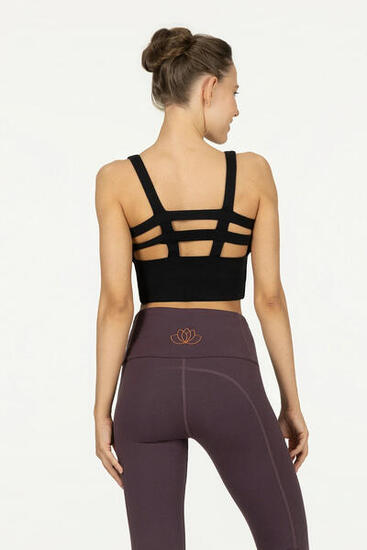 Soutien-Gorge de Sport de Yoga et Pilates Mandala – Noir Onyx