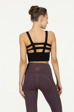 Soutien-Gorge de Sport de Yoga et Pilates Mandala – Noir Onyx