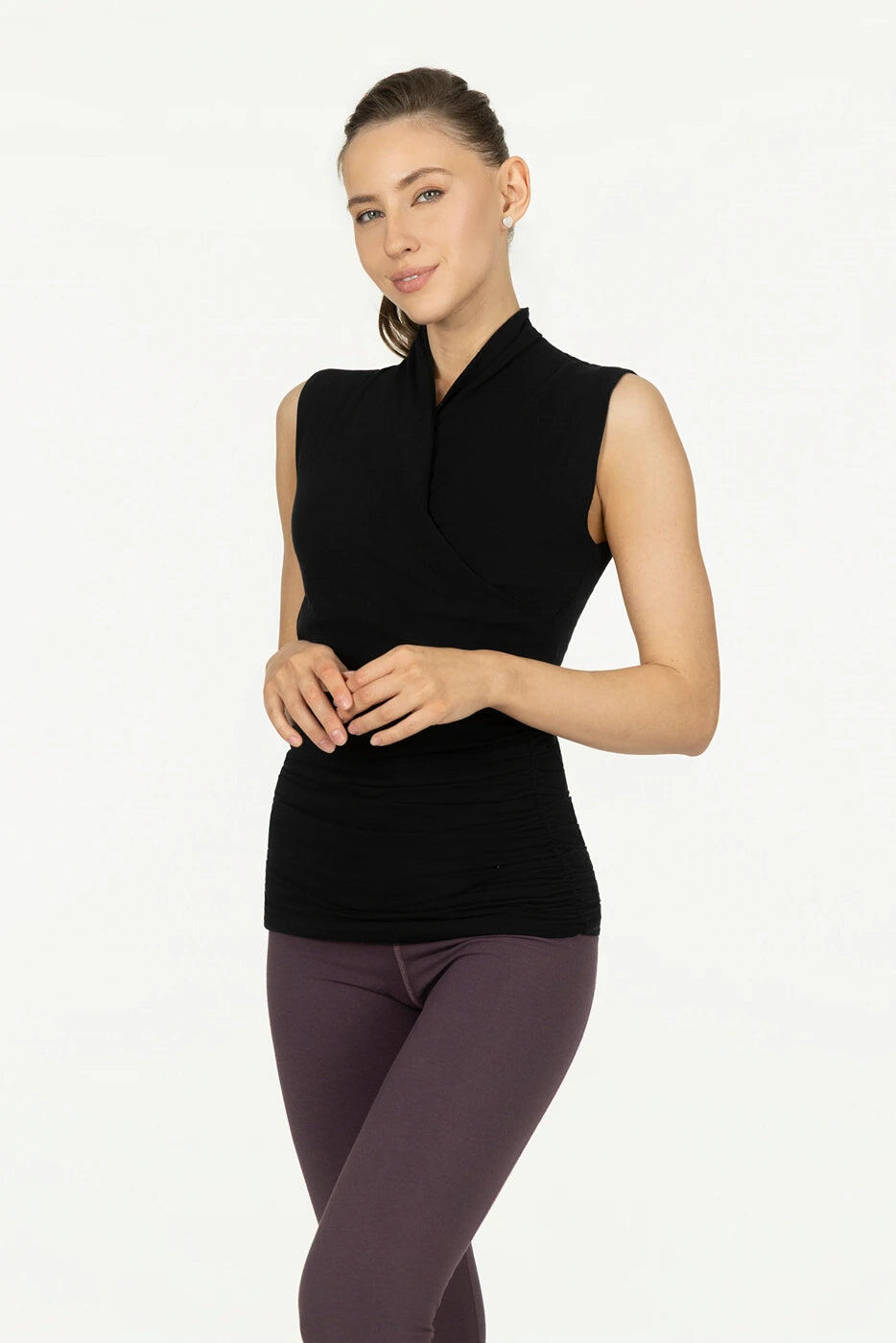 Good Karma - Top de Yoga/Pilates multifonctionnel en coton biologique - Noir 2/5