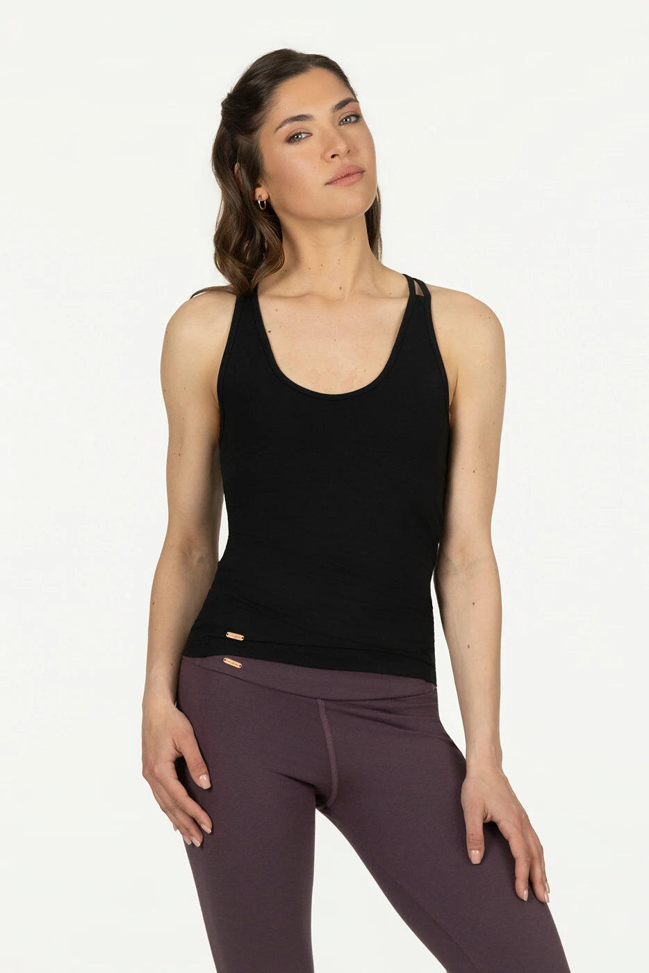 Top de Yoga et Pilates en Bambou Lyrais  - Noir Onyx 2/5