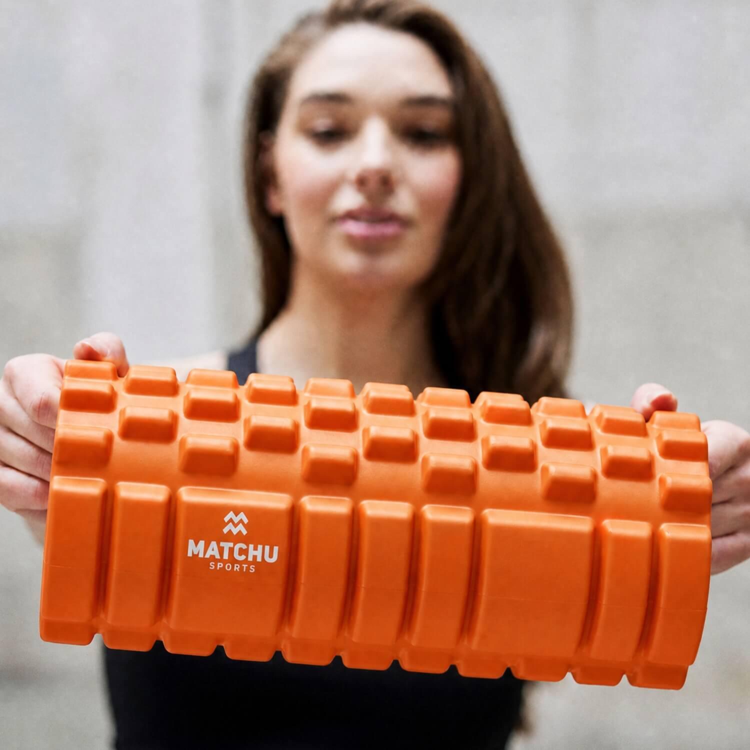 Foam roller rodillo masaje espuma con 3 durezas - 33cm - Naranja 6/7