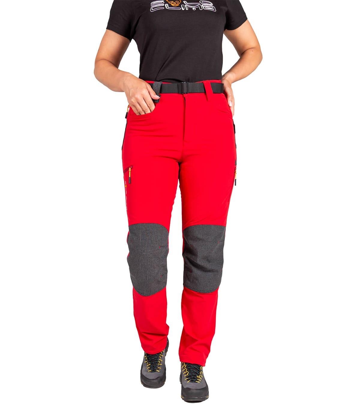 Pantalón de Montaña Ligero para Trekking y Escalada Lavaredo Unisex Rojo 5/5