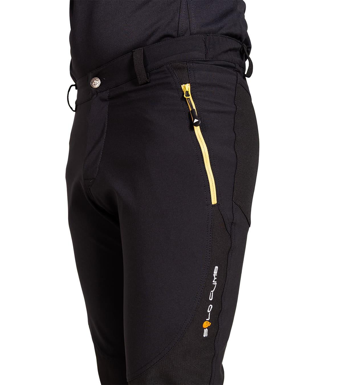 Pantalón de Montaña, Trekking y Escalada Invernal Badille Unisex Negro-Amarillo 2/2