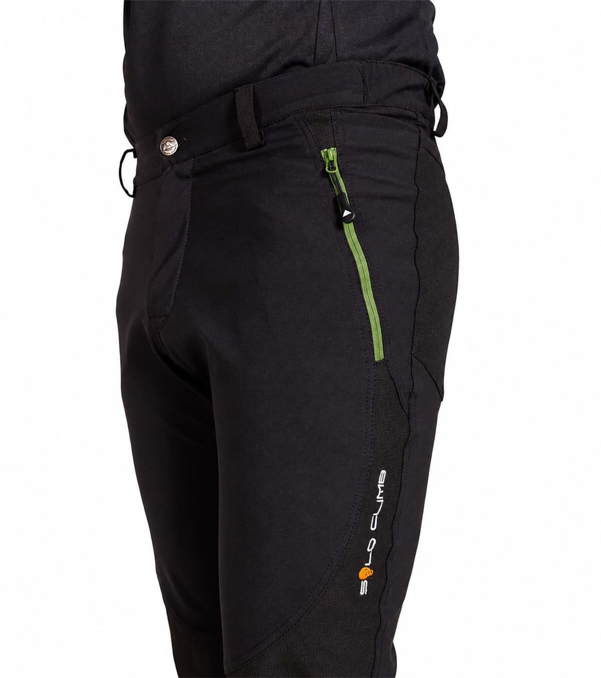 Pantalón de Montaña, Trekking y Escalada Invernal Badille Unisex Negro-Verde 5/5