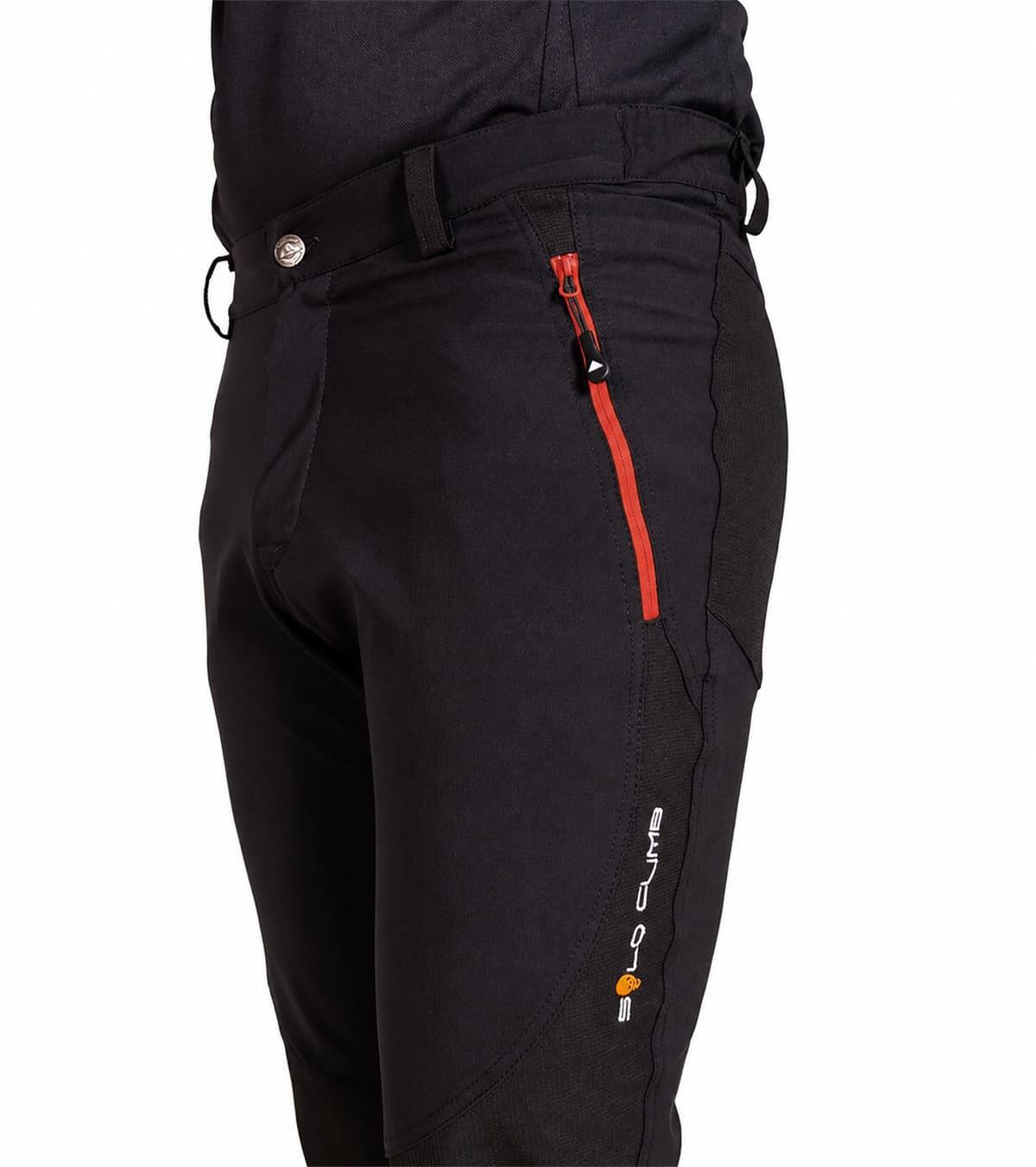 Pantalón de Montaña, Trekking y Escalada Invernal Badille Unisex Negro-Rojo 5/5