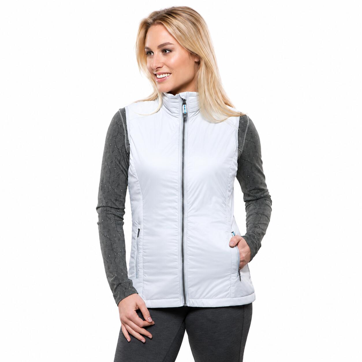 KUHL Womens Firefly Vest Puffer Insulated Warm Winter Sleeveless - Ash