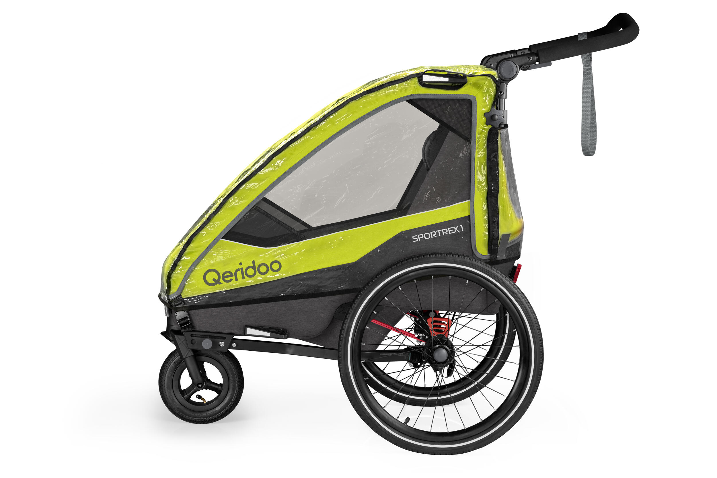 Regenschutz für Einsitzer -Fahrradanhänger QUPA 1 / Sportrex 1 2/4