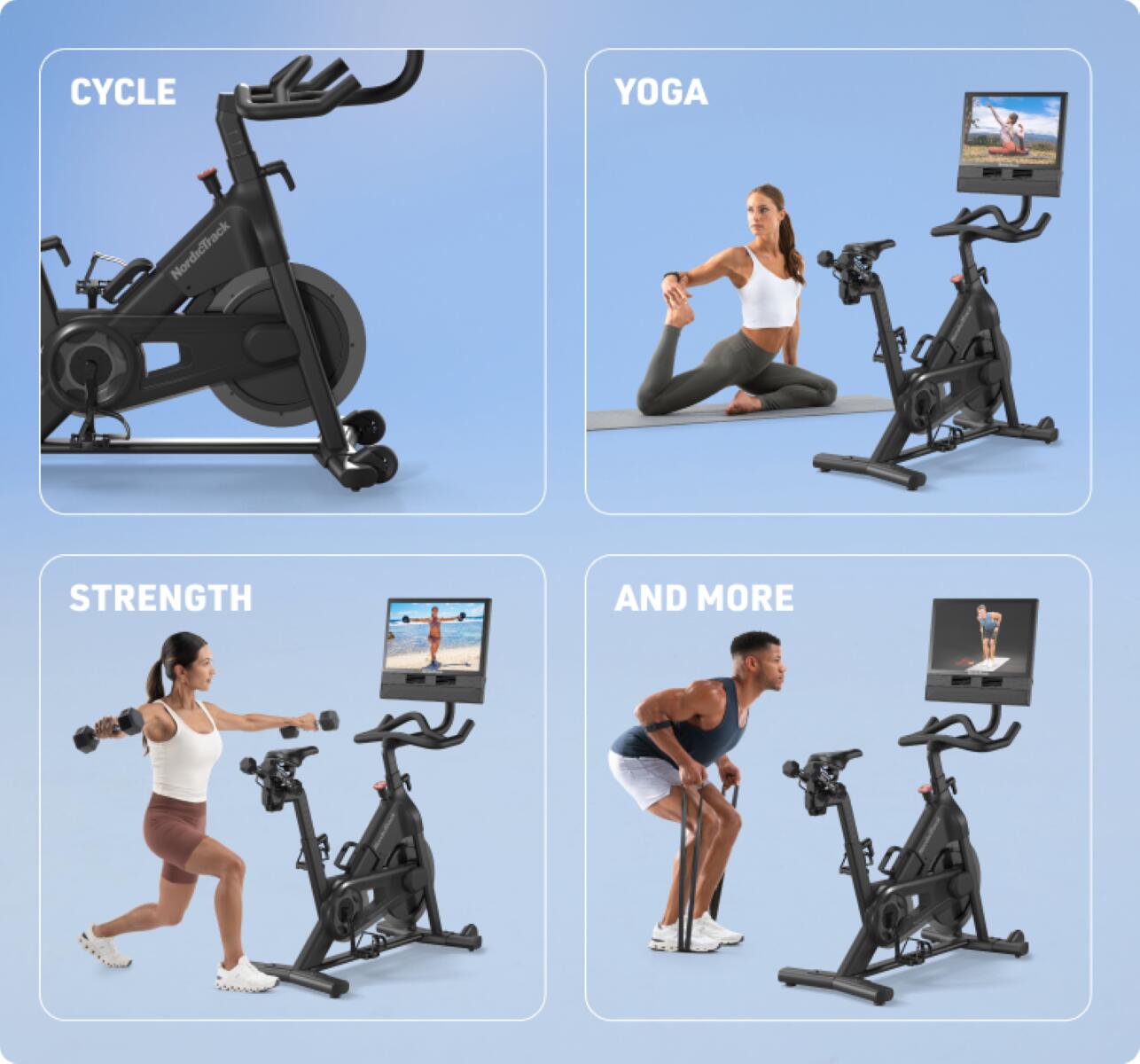 Vélo d'appartement 24 Studio Bike / 24 Niveaux de résistances + deux haltères 6/8