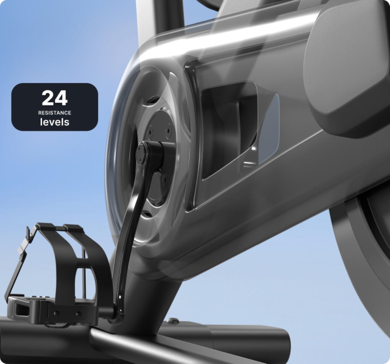 Vélo d'appartement 24 Studio Bike / 24 Niveaux de résistances + deux haltères 4/8
