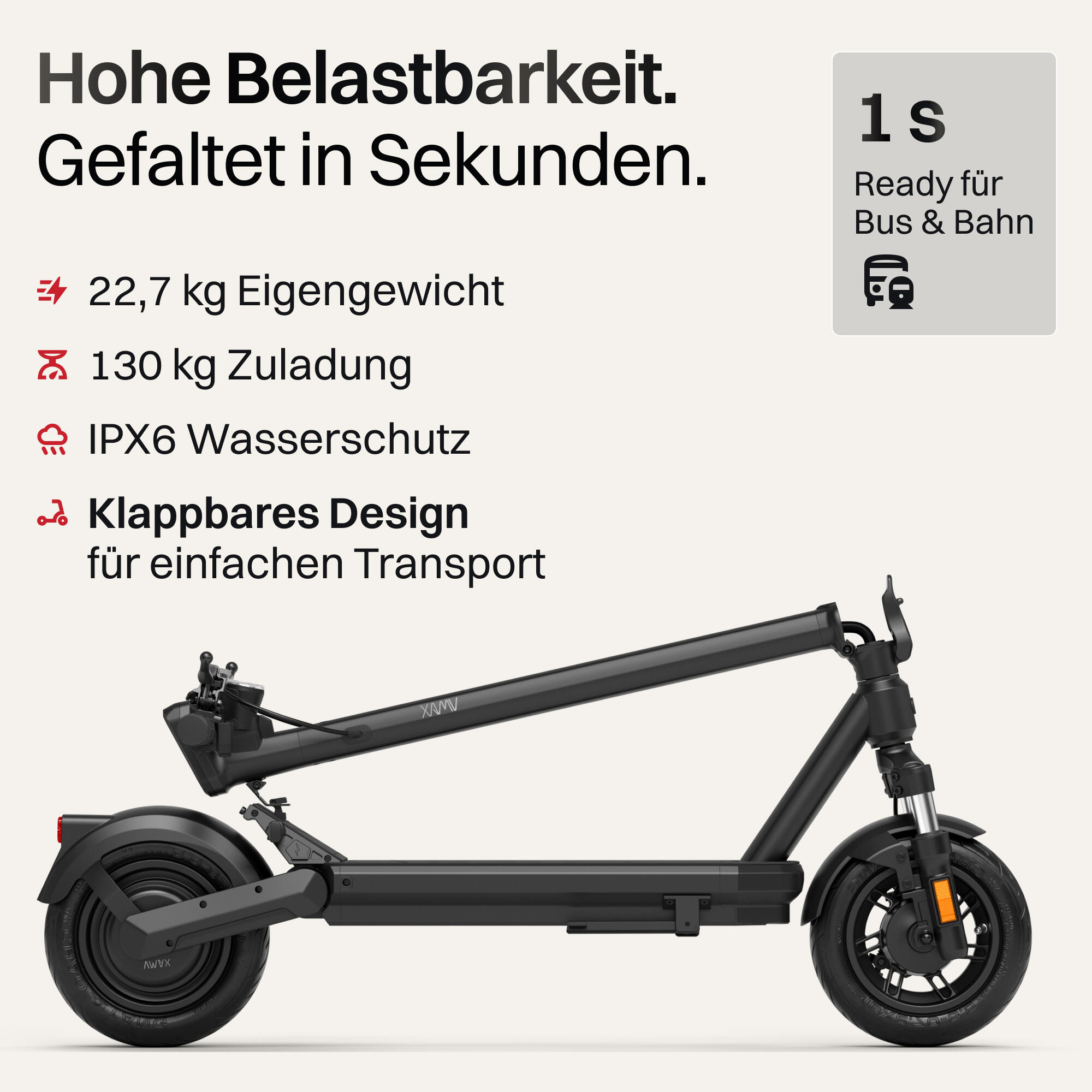 VMAX VX2 Lite E-Scooter mit Straßenzulassung – bis zu 70 km Reichweite 2/3