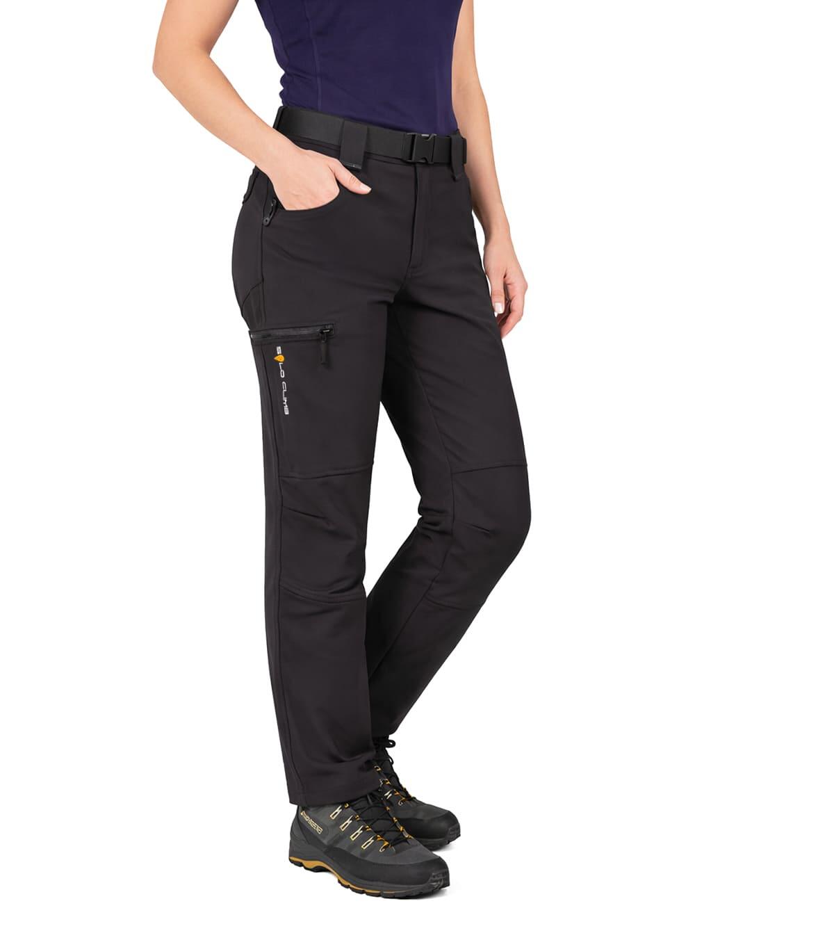 Pantalón de Montaña, Trekking y Escalada Ligero y Elástico Trek Unisex Negro 4/4