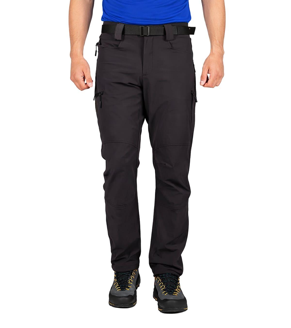 Pantalón de Montaña, Trekking y Escalada Ligero y Elástico Trek Unisex Negro 2/4