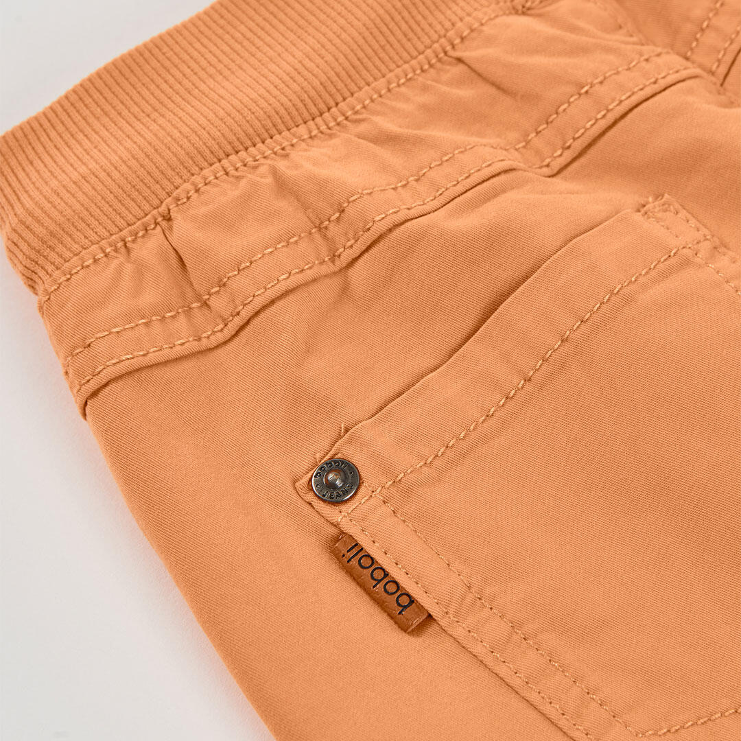 Bermudas de algodón para niño con cintura ajustable, naranja 4/4