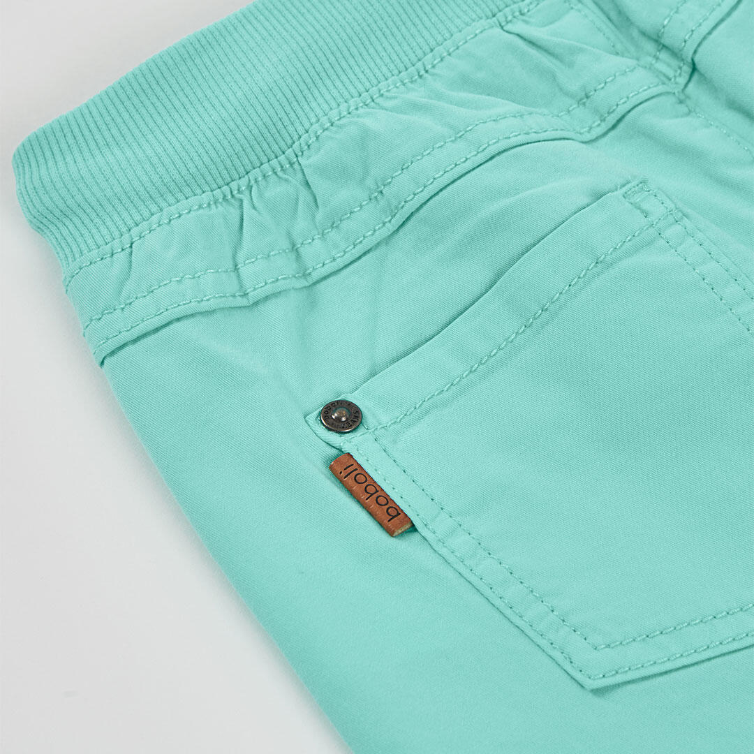 Bermudas de gabardina elástica para niño, verde agua 4/4