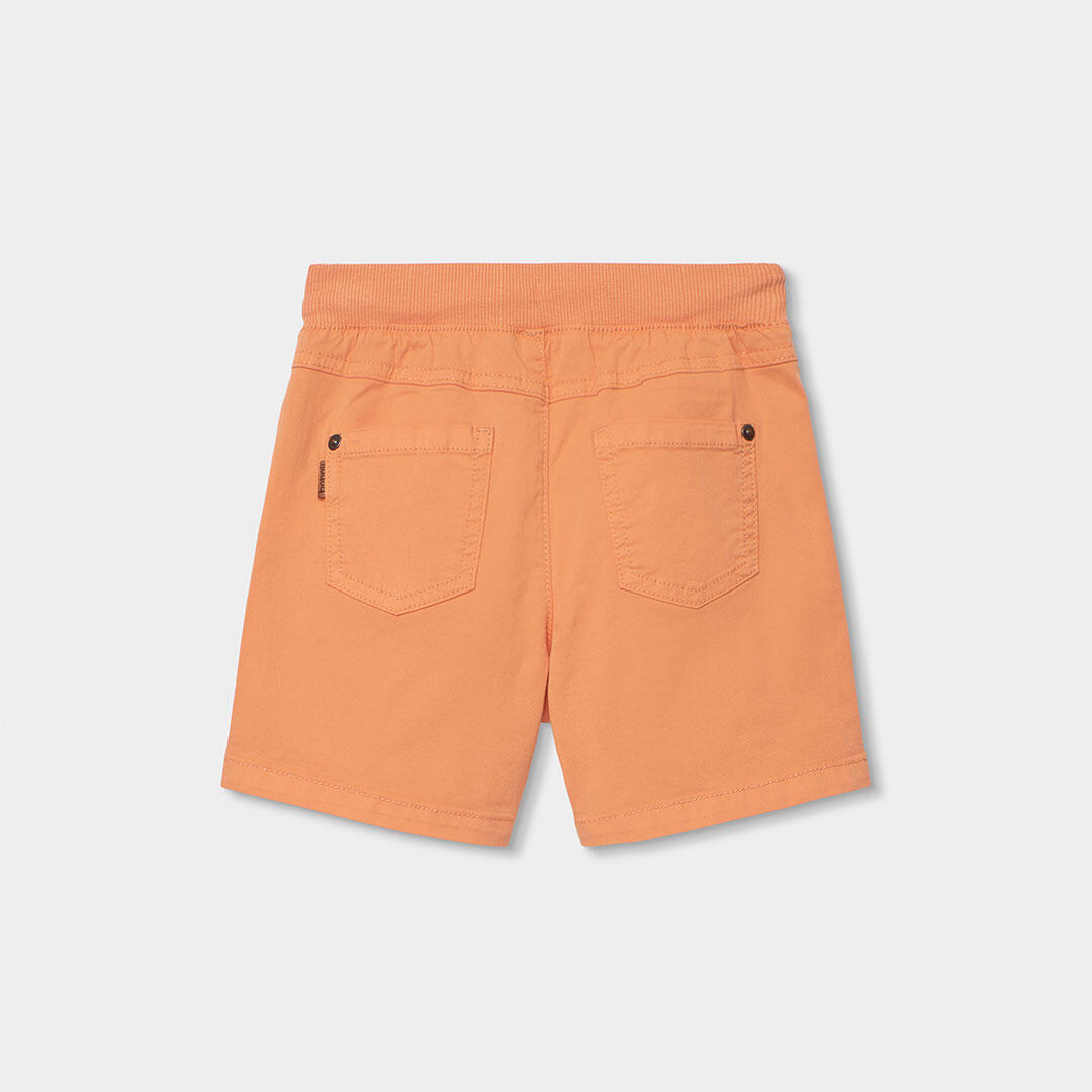 Bermudas de algodón para niño con cintura ajustable, naranja 2/4