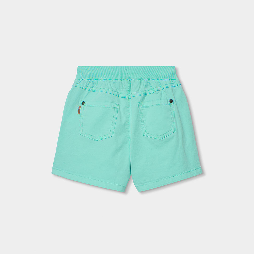 Bermudas de gabardina elástica para niño, verde agua 2/4