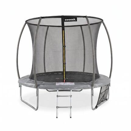Trampolin Rund 250cm Farbe GrauPluton Inner XXL- Trampolin mit internem