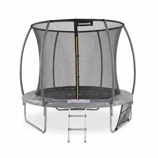 Trampolin Rund 250cm Farbe GrauPluton Inner XXL- Trampolin mit internem