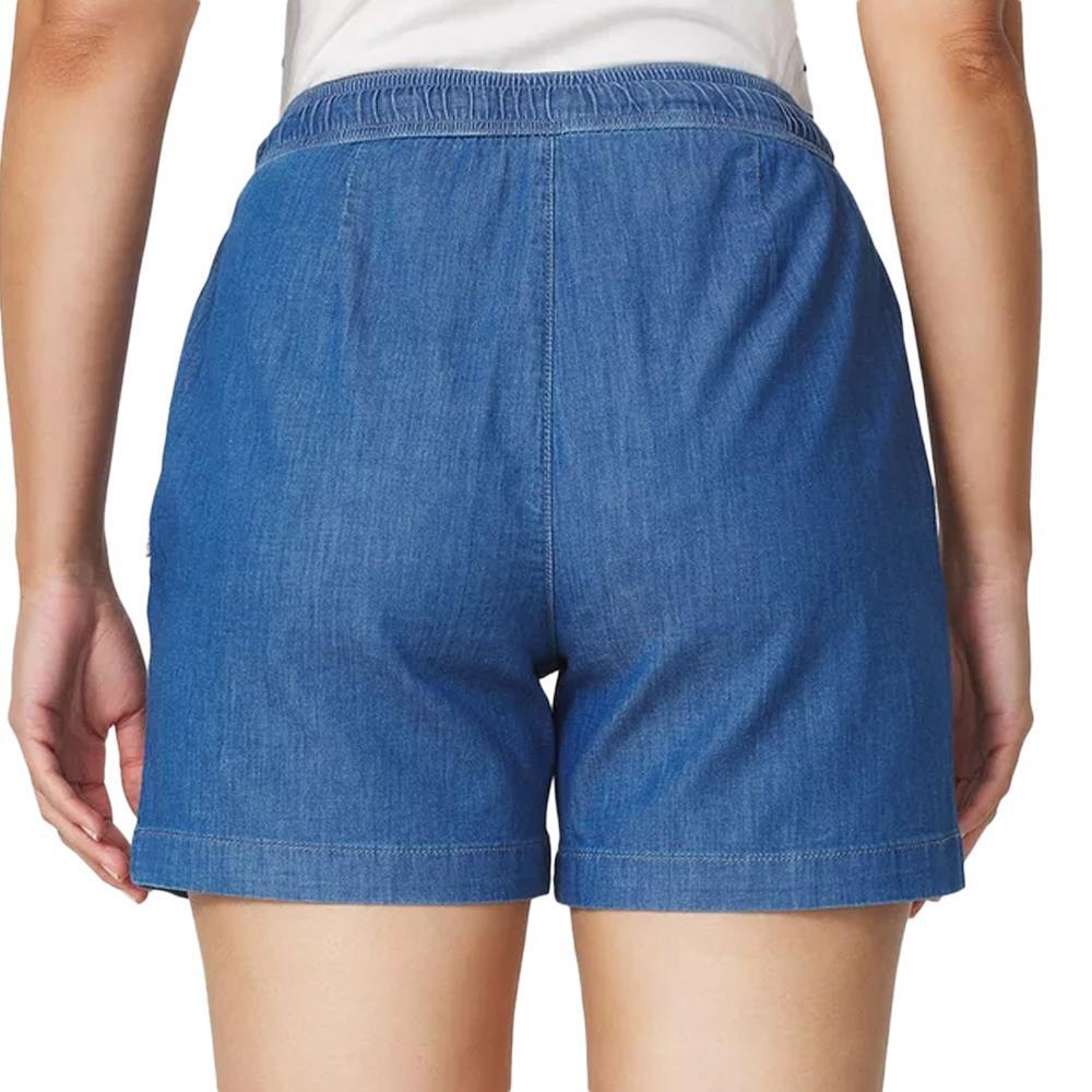 Bermuda Femme - Ceinture élastique, poches - MANDYBER Bleu 2/5