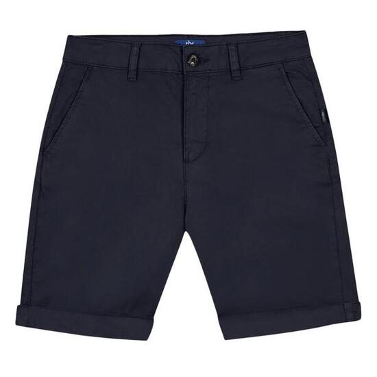 Bermuda SANTABER Femme - Ceinture droite, passants - Bleu marine