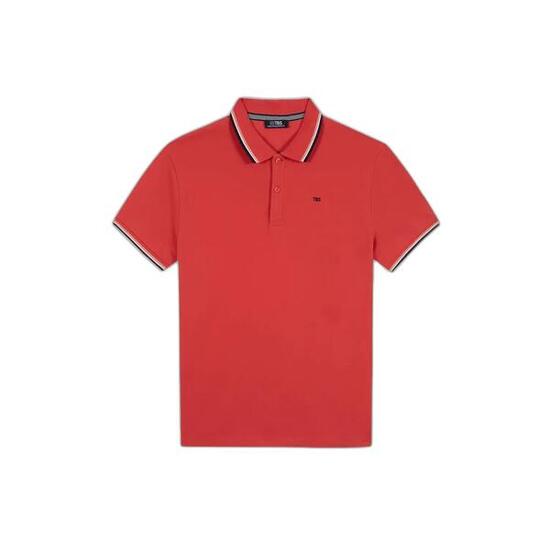Polo manches courtes - Homme - coupe ajustée - YVANEPOL - Rose/rouge