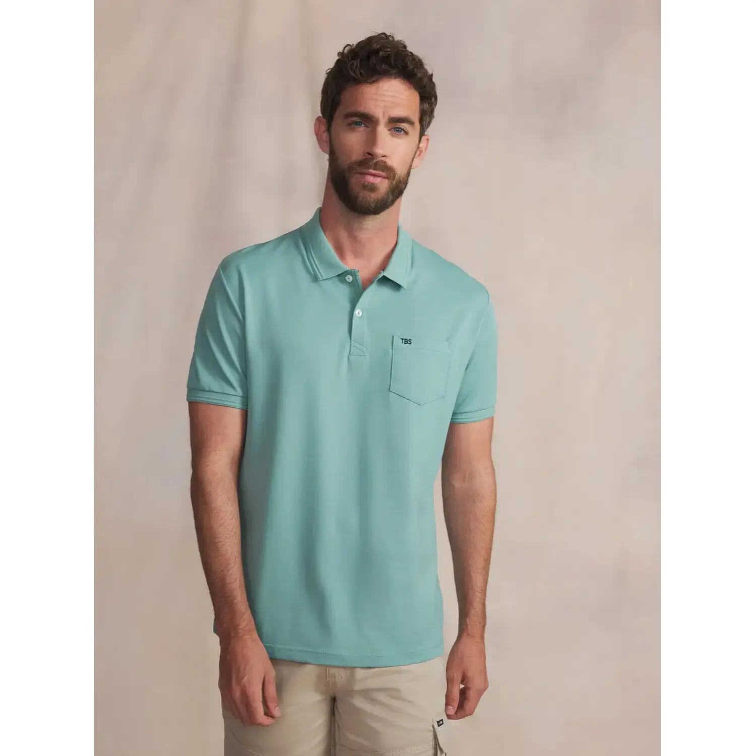 Polo Homme - Manches courtes, coupe ajustée - TIMAOPOL Vert 2/5