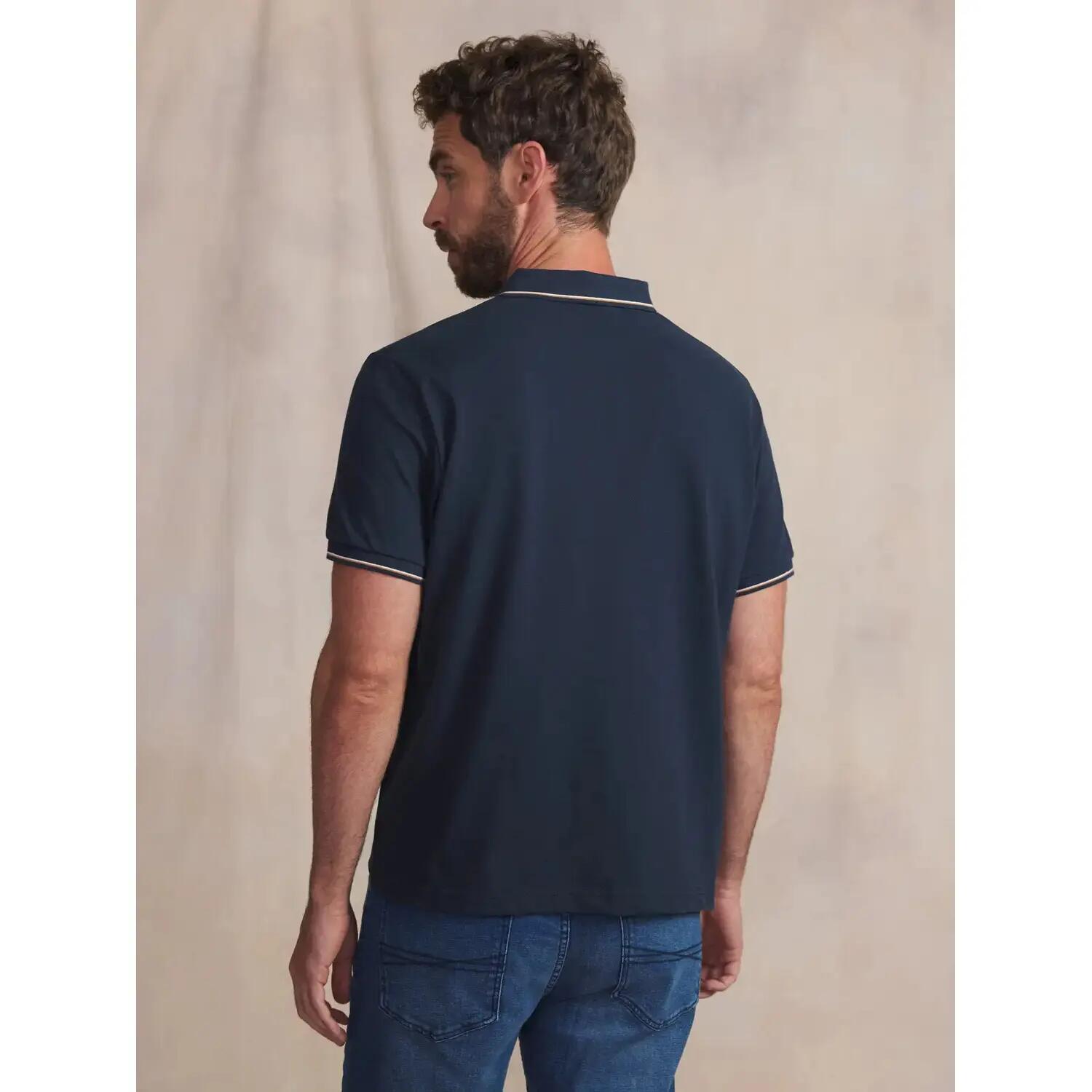 Polo - homme - manches courtes, ajusté - darelpol - bleu marine 4/4