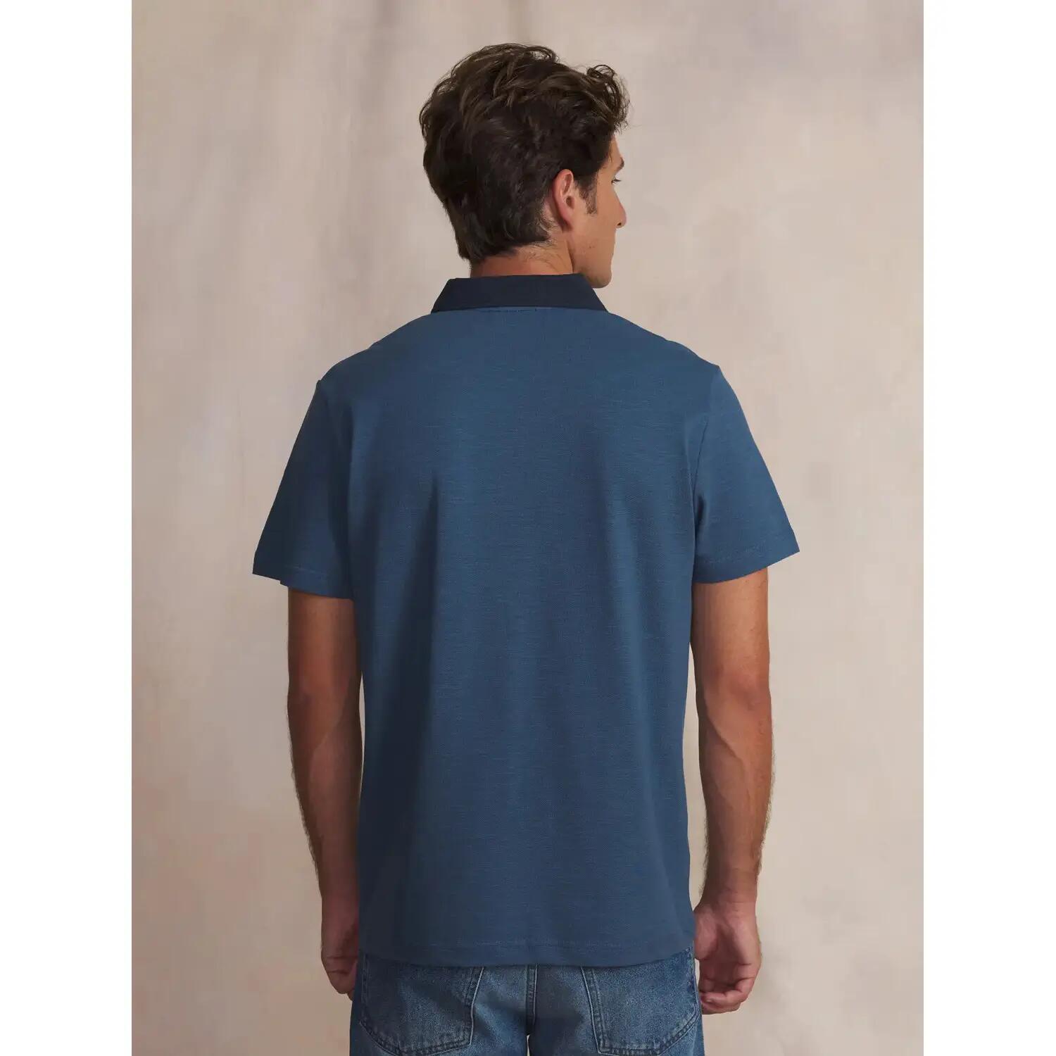Polo - Homme - Manches courtes, col boutonné - ARRYGPOL Bleu 4/4