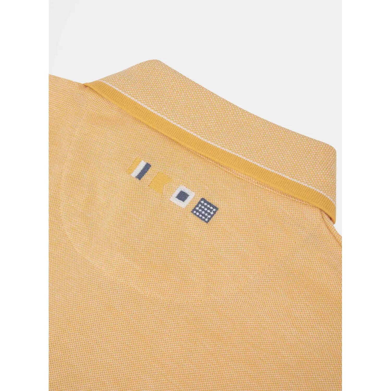 Polo - Casual - Homme - Coupe ajustée, poche poitrine - CARLOPOL - Jaune/orange 5/5