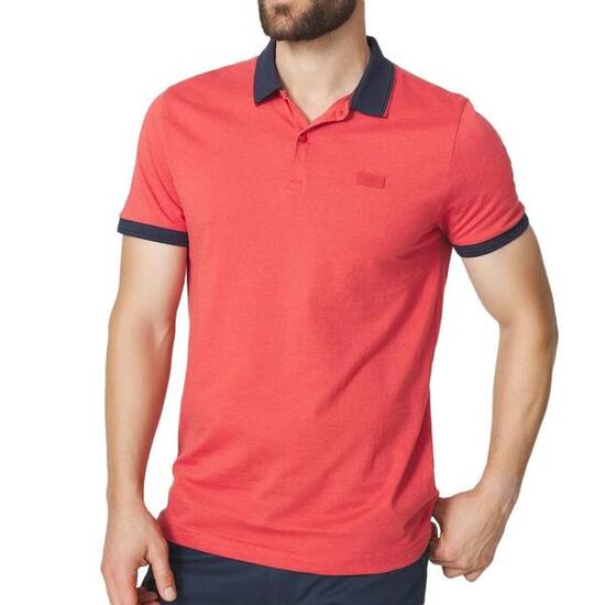 Polo - homme - manches courtes, col polo - rose/rouge