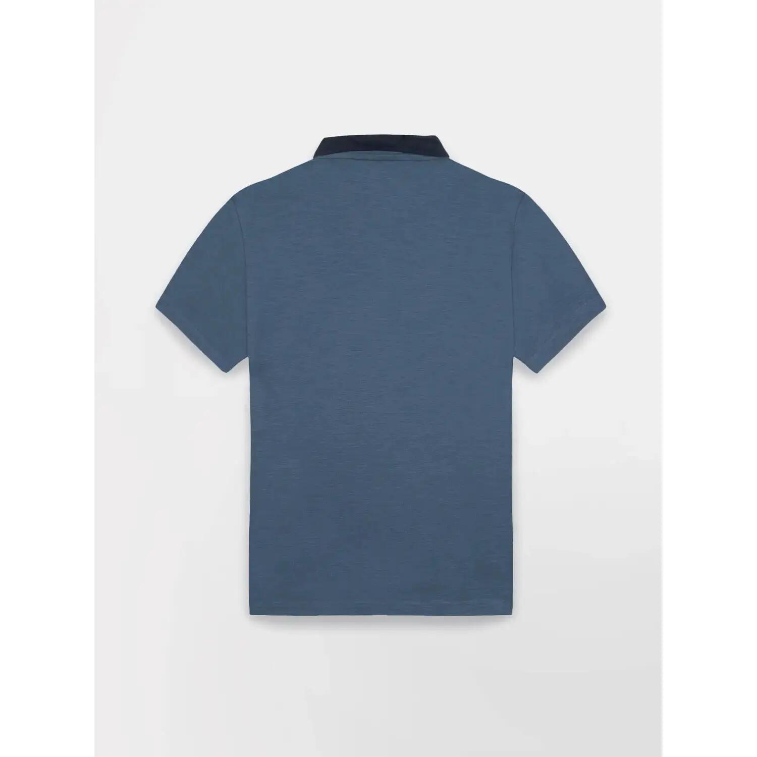 Polo - Homme - Manches courtes, col boutonné - ARRYGPOL Bleu 3/4