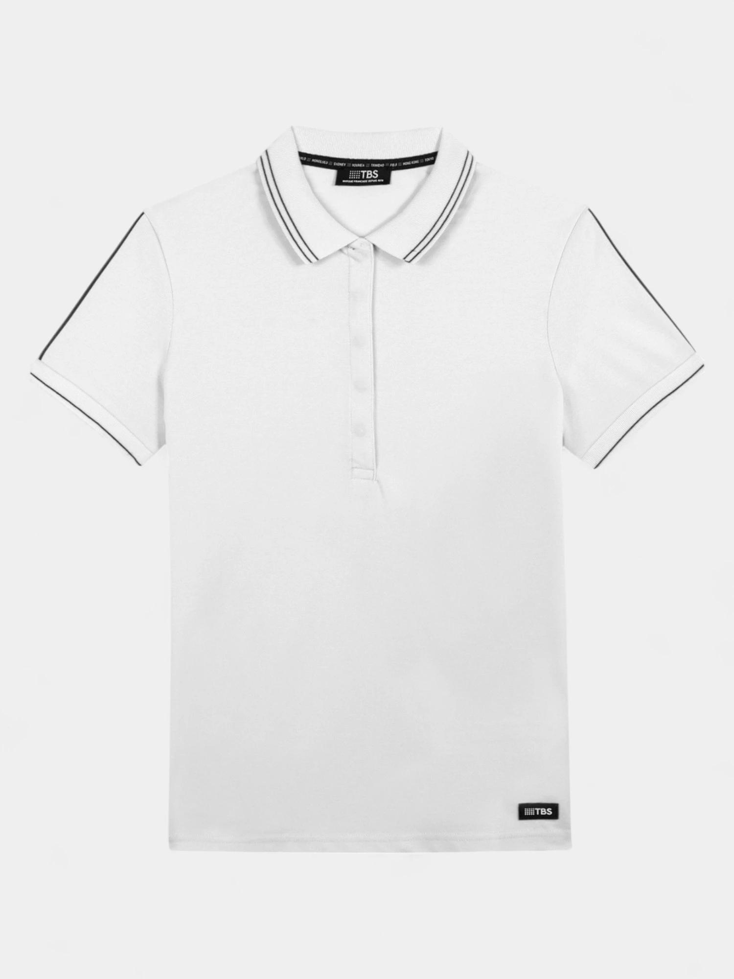Polo manches courtes - Femme - Boutonné - IRRISPOL - Blanc/écru 3/5