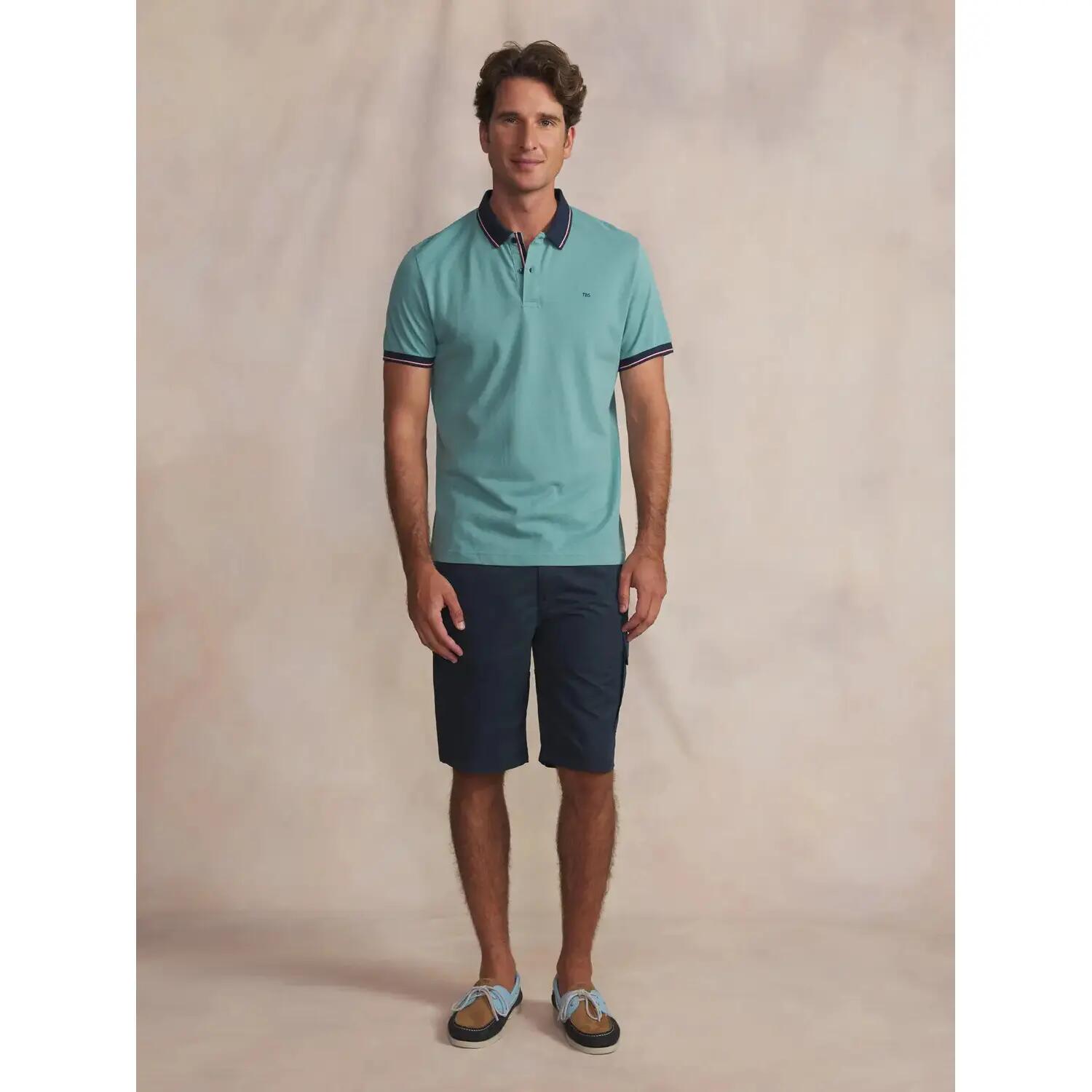 Polo - Sport casual - Homme - Coupe ajustée, col polo - DARELPOL - Vert 3/5
