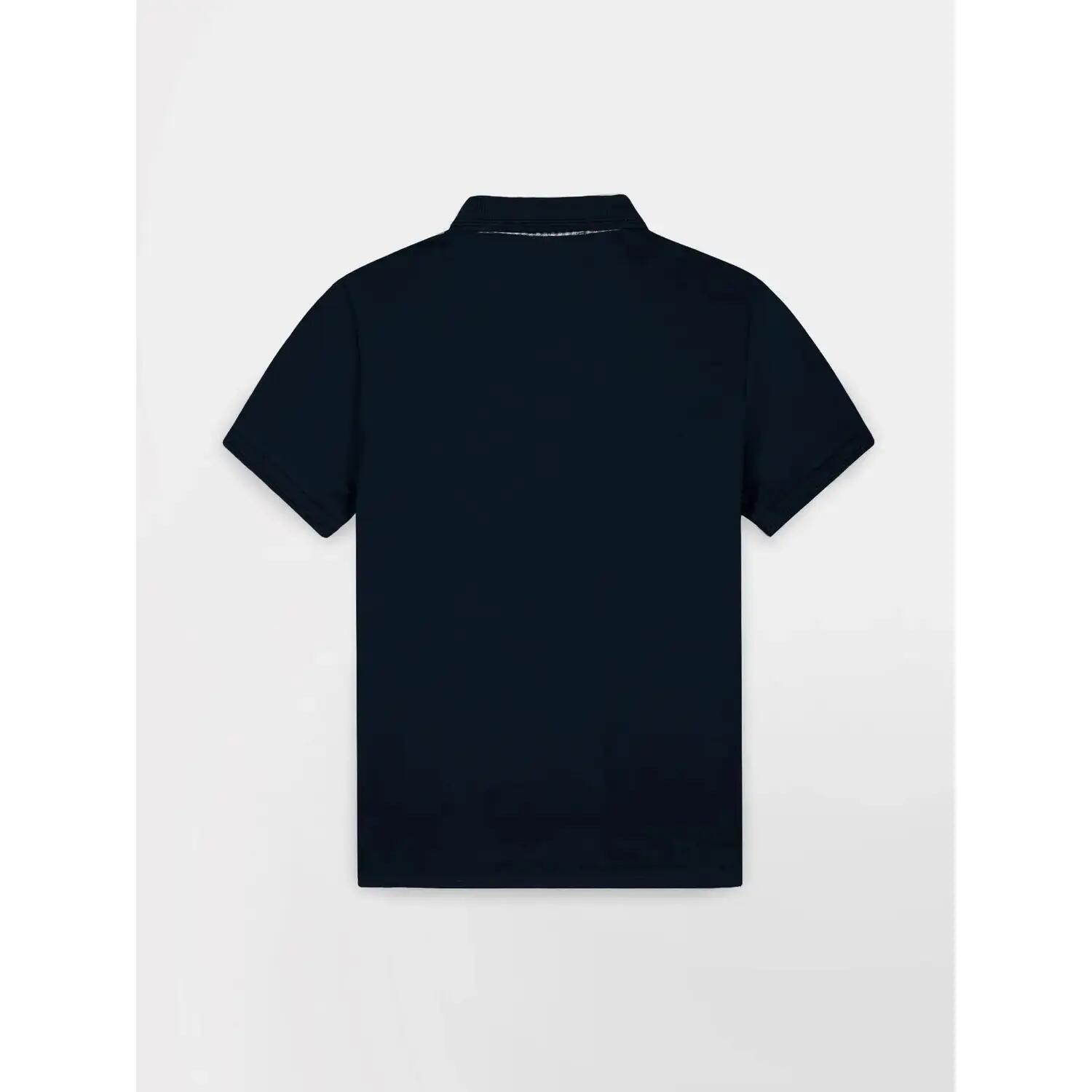 Polo femme - Manches courtes, col boutonné - Bleu marine 3/5