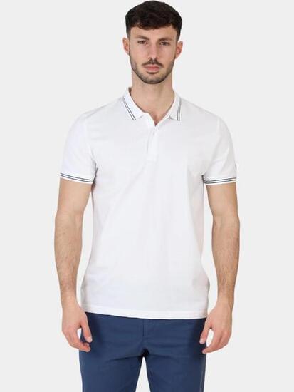 Polo - Homme - Coupe ajustée, manches courtes - ATTONPOL - Blanc/ecru