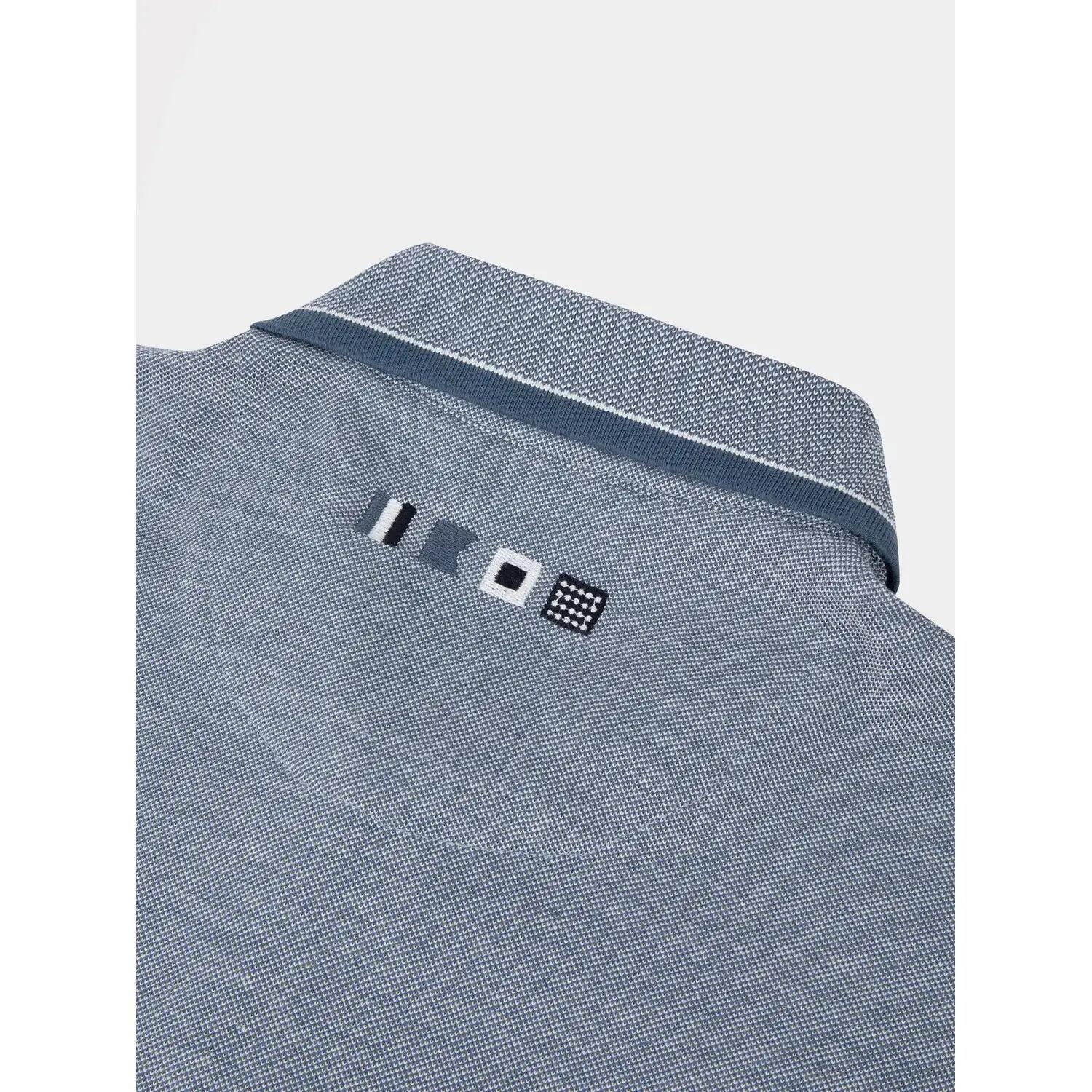 Polo - homme - manches courtes, coupe ajustée - carlopol - bleu 5/5