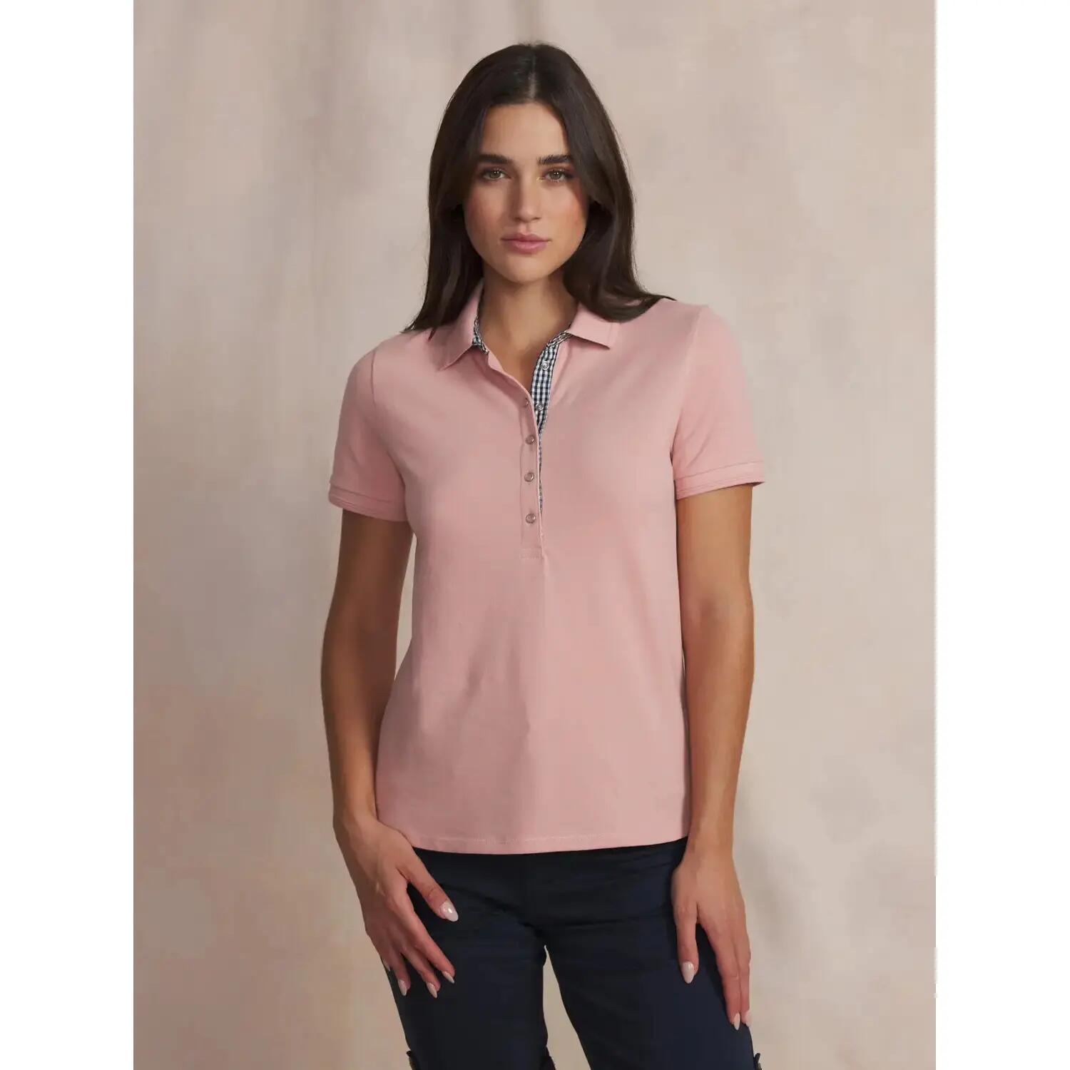 Polo - Femme - Manches courtes - LIZZIPOL - Rose/rouge 2/5