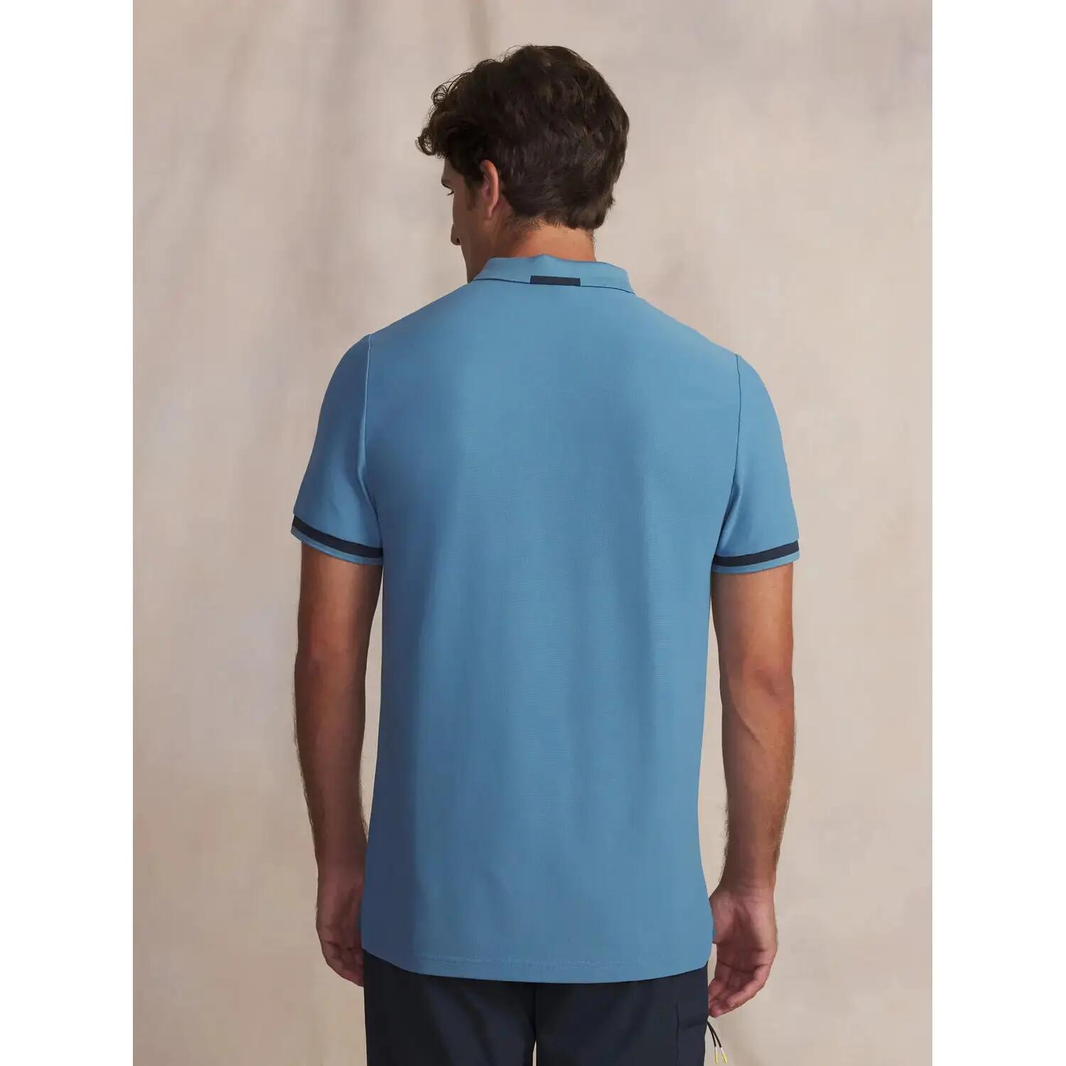 Polo manches courtes - Sportswear - Homme - Coupe ajustée - WAYATPOL - Bleu 4/5