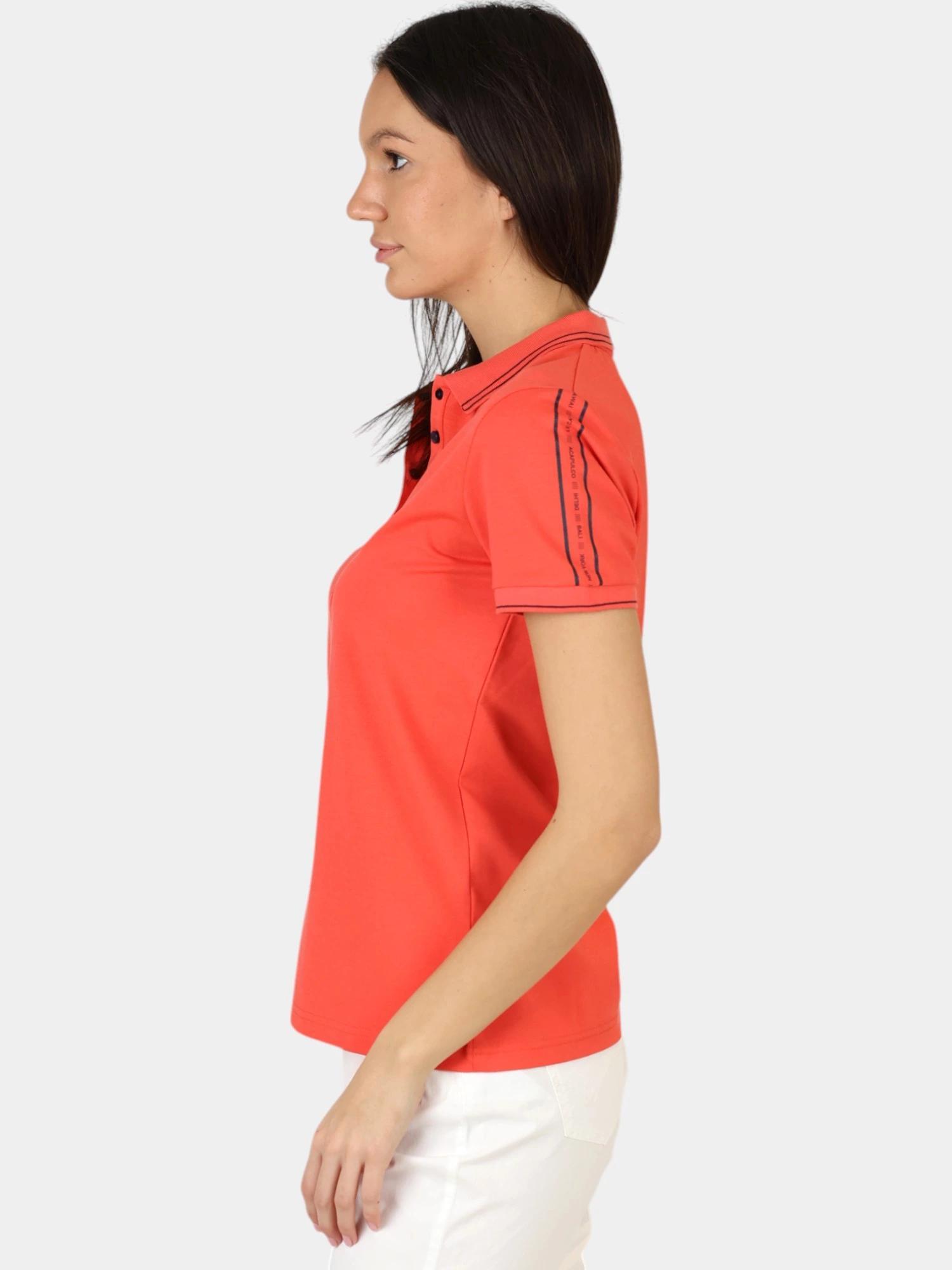Polo - Sport - Femme - Manches courtes - IRRISPOL - Rose/rouge 2/6