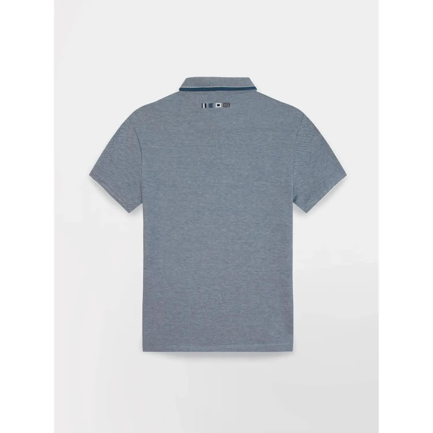 Polo - homme - manches courtes, coupe ajustée - carlopol - bleu 3/5