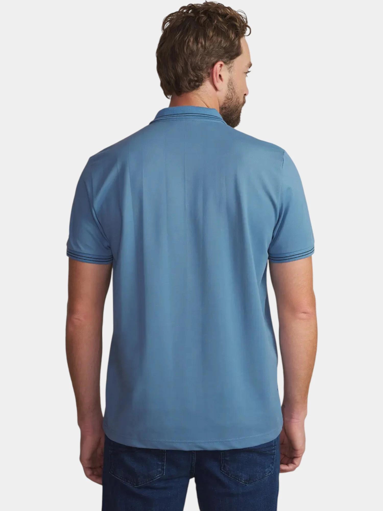 Polo - Sport - Homme - Manches courtes, coupe ajustée - ATTONPOL - Bleu 2/5