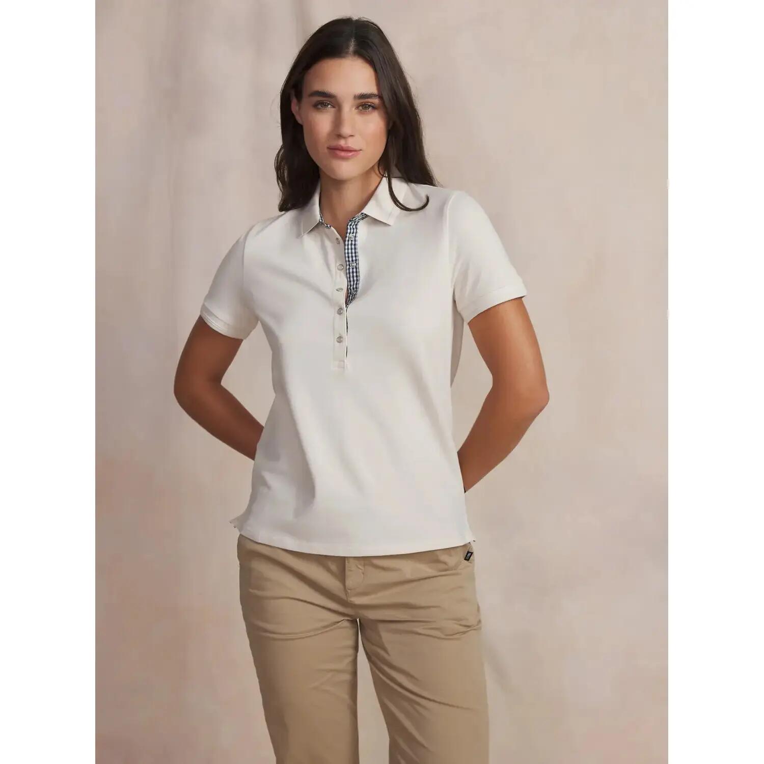 Polo - femme - manches courtes, col polo - lizzipol - blanc/écru 2/5